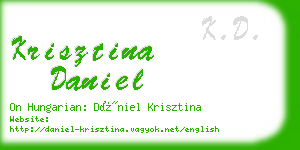 krisztina daniel business card